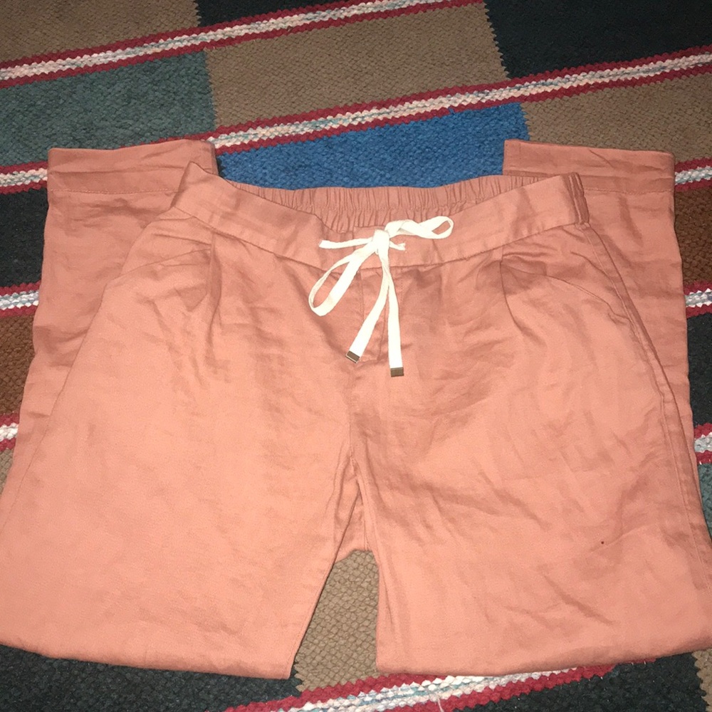 Drawstring Linen Pants